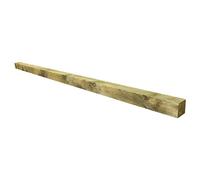 2.4m Square Fencing Posts 4 Pack of 100mmx100mm (4"x4") Large Tanalised Treated Wooden Stake
