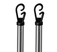 2.4M Stainless Steel Washing Line Pole, Heavy Duty Adjustable Clothes Props for Washing Line Outside, 4-Section Telesopic Clothes Line Prop, Home Garden Washing Poles for Laundry Support Pack of 2