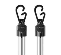 2.4M Stainless Steel Washing Line Prop Adjustable Clothes Props for Washing Line Outside, Heavy Duty Clothes Line Prop, Home Garden Washing Poles for Laundry Support Pack of 2