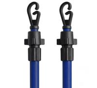 2.4M Telescopic Washing Line Prop Pole Pack of 2 - Heavy Duty Galvanised Steel Clothesline Support, Rust-Resistant Twist Lock Garden Washing Line Poles, Extendable 1.2m to 2.4m for Outdoor Laundry