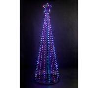 (2.4m, Vibrant Multi Colour) GSD LED Twinkling Maypole Trees, 1.4m to 4m Size