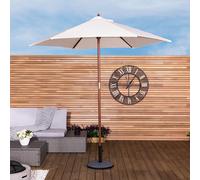 2.4m Wooden Parasol - Cream