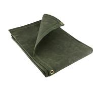 GroundMaster 21oz Heavy Weight Canvas Tarpaulin - Super Heavy Duty Water Resistant Versatile Ground Sheet Cover (2.4m x 3m)