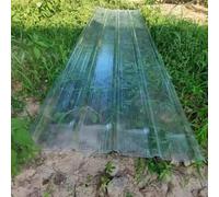 2.4mm Thick FRP Daylighting Plate,Clear Roof Sheet,Corrugated Roofing Sheets,Heavy Duty Roofing Covers,Mute Rainproof Board,for Replacing Carport Canopy Greenhouse (0.9x1.5m/35x59in,4 Pcs)