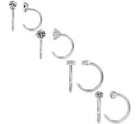 2/4Pairs 14K Gold Stay Close Hoop Huggie Half Hoop Earrings Minimalist Tiny Cartilage Helix Open Hugging for Women | Hypoallergenic 316L Stainless Steel Jewelry Set Trending Valentine's Day Gifts (A10