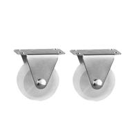 2/4pcs 1.5 "household Casters Universal Fixed Heavy Duty Plate Locking Metal Runner Without Brake Wheel White Industrial Caster(Fixed-2pcs)