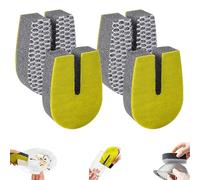 2/4PCS 2026 New U Shaped Double Sided Sponge Scrubber,Reusable Dishwashing Sponge with Groove Design,Kitchen Cleaning Sponges,Washing up Sponges Suitable for Cups, Kitchen Dishes Cleaning (4pcs)