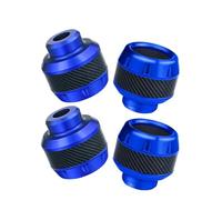 2/4Pcs Aluminum Alloy Motorcycle Crash Protector Scooter Wheel Front Fork Frame Falling Protection Pads Sliders Moto Exterior(4Pcs Blue)