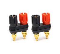 2/4PCS Banana Plug Speaker Binding Post Terminals Red Black Dual Female Connector for Amplifier