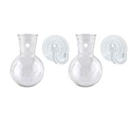 2/4Pcs Clear Acrylic Wall Vases Hanging Hydroponic Plant Holders With Hook For Indoor Garden Enthusiasts And Designers Bedroom Flower Vases