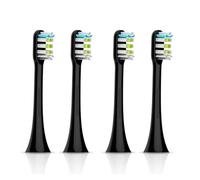 2/4Pcs Compatible for SOOCAS Sonic Electric Toothbrush Heads Replacement X1 X3 X3U X5 Teeth Brush(Black 4 pcs)