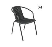 2/4Pcs Garden Dining Chairs with Square Table