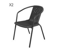 2/4Pcs Garden Dining Chairs with Square Table