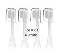 2/4PCS Kids Ultra-fine Soft Toothbrush Gum Care Sensitive Nano Brush Heads ，Compatible for Phili Sonic， Care HX3/HX6/HX9 Heads for Children(4PCS White)