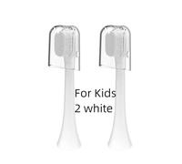2/4PCS Kids Ultra-fine Soft Toothbrush Gum Care Sensitive Nano Brush Heads ，Compatible for Phili Sonic， Care HX3/HX6/HX9 Heads for Children(2PCS White)