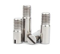 2/4pcs M4 Slotted Cylindrical Pin Dowel External Thread Locating Pin 304 Stainless Steel(12mm (5pcs))