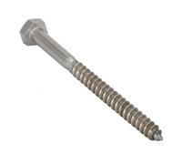 2/4pcs M6 .3 M8 M10 M12 30mm 35mm 40mm to 200mm DIN571 304 Stainless Steel Hexagon Hex Half Thread Bolt Wood Self Tapping Coach Screw(55mm,2Pcs M10)