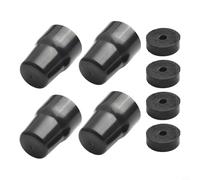 2/4PCS Radiator Valve Cap Replacement Black ABS Plastic Heating Pipe Valve Cover for All Types of Radiator Valves with Secure Installation Washers and Flush(4PCS)