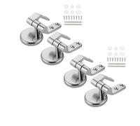 2/4pcs Toilet Seat Hinges Universal Top Fix Hinge Stainless Steel Replacement Parts Mounting Connector Attachme for Toilet(4pcs)