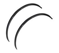 2/4pcs Universal Black/Carbon Fiber Body Kit Trim Fender Flare Rubber Wheel Eyebrow Anti-scratch Strip Lip Stickers Car Wheel Arch Guard(2pcs Black)