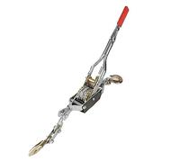 2/4T Wire Rope Hand Power Puller, Sturdy Steel Construction, Powerful Pulling, Large Capacity, 2 Hook Design for Construction, Highway, Metallurgy (4T)