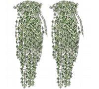 vidaXL 2x Artificial Ivy Bush 90cm Variegated Party Fake Hanging Decoration