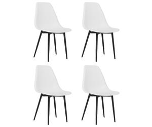 2/4x Dining Chairs PP Kitchen Dining Room Dinner Seating Multi Colours vidaXL