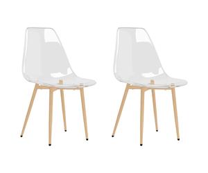 2/4x Dining Chairs Transparent PET Kitchen Dining Room Dinner Chair vidaXL