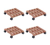 2/4x Plant Trolleys WPC Dolly Caddy Stand Round/Square Multi Colours vidaXL