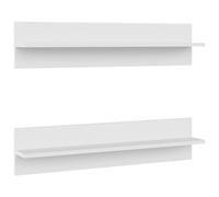 vidaXL Wall Shelf 2 pcs Artisan Oak 80 x 11.5 x 18 cm Engineered Wood, Living Room, Rectangular Wall Shelf, Contemporary Display Shelves, Mounted