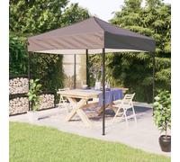 2.4x2.4M Outdoor Patio Gazebo Metal Garden Pavilion Canopy Tent Steel Frame Grey