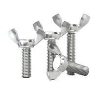 2/5/10/15pcs 304 Stainless Stee Butterfly Bolt M3 M4 M5 M6 M8 A2-70 Wing Thumb Screw Claw Hand Tighten(12mm (5pcs),M4)