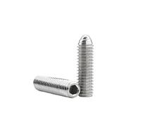 2/5/10/15pcs Ball Plungers 304 Stainless Steel M3 M4 M5 M6 M8 M10 M12 Point Set Screw Spring For Door(304Steel/40mm,M10 2pcs)