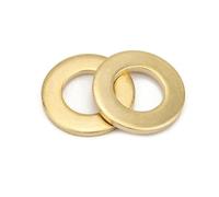 2/5/10/20/25/30/50/100Pcs M2-M16 Non-Standard Solid Brass Flat Washer, Plain Copper Gasket for DIY Hardware Assembly(25pcs M3x10x1mm)