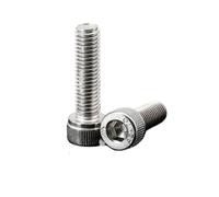 2/5/10/20/30/50PCS M1.6 M2 M2.5 M3 M4 M5 M6 M8 M10 Hex Socket Cap Head Screw Stainless Steel Allen Bolt DIN912 Screw With Key(M4 20pcs,14mm)