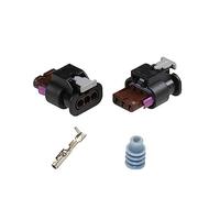 2/5/10/20/50/Sets 3Pin Waterproof dark Plug Compatible With La~d R~ver Reversing Radar Magic Eye Wiring Female Connector 4F0973703A(2 SETS_3P)
