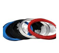 2/5/10/20/50M Single Core PTFE Wire FEP Insulation Silver Plated OFC Copper Cable HiFi Audio Speaker Headphone Line Black (Color : 10 meters, Size : 20AWG 0.5mm)