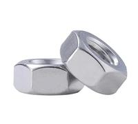 2/5/10/20/50pc 304 Stainless Steel Hex Hexagon Nut M1.0 .2 .4 .6 M2 .5 M3 M4 M5 M6 M8 M10 M12 M14 M16(M12(2pcs))