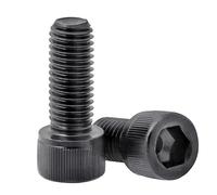2/5/10/20/50pcs M1.4 .6 M2 .5 M3 Lenght 3-70mm DIN912 Black Grade 12.9 Steel Hexagon Hex Socket Cap Head Machine Screw Bolt(M3x60mm 5pcs)