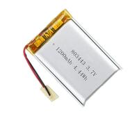 2 5 10 20 Pcs 3.7V 1200mAh 803443 LiPo With 2.0mm JST Plug Compatible With Small Electronics DIY Projects And Portable Devices(20pcs with Connector)