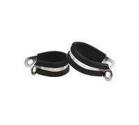 2/5/10/20pcs 6-200m 18mm Bandwidth Reinforced R Type Hose Clamp 304SS Rubber Insulated P Clamps Double Layers Cable Pipe Clip(110mm(2pcs))