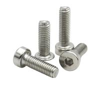 2/5/10/20pcs M2 M2.5 M3 M4 M5 M6 M8 M10 304 Stainless Steel DIN7984 Hex Socket Hexagon Thin Short Low Cap Head Screw Bolt(40mm,M4 x10pcs)