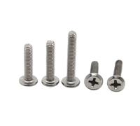 2/5/10/20PCS M3 M4 M5 M6 M8 A2-70 304 Stainless Steel Large Flat Cross Head Furniture Rivet Screws Connector Joint Screw Bolts(35mm,M5 10pcs)