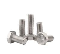 2/5/10/20pcs M3 M4 M5 M6 M8 M10 M12 DIN933 304 Stainless Steel Hexagon Head Bolt Full Thread External Hex Hexagon Head Screws(70mm)