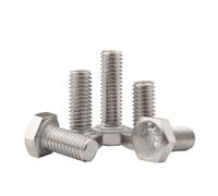 2/5/10/20pcs M3 M4 M5 M6 M8 M10 M12 DIN933 304 Stainless Steel Hexagon Head Bolt Full Thread External Hex Screws(55mm,M6 10pcs)