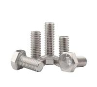 2/5/10/20pcs M3 M4 M5 M6 M8 M10 M12 DIN933 304 Stainless Steel Hexagon Head Bolt Full Thread External Hex Hexagon Head Screws(65mm,M5 10pcs)