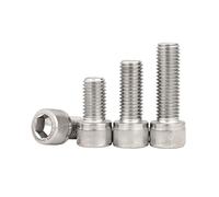 2/5/10/50pcs DIN912 M1.4 M1.6 M2 M2.5 M3 M4 M5 M6 M8 M10 A2-70 304 Stainless Steel Hexagon Hex Socket Cap Head Screw Bolt(4mm,10pcs M3)