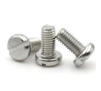 2/5/10/50pcs M1.6 M2 M2.5 M3 M4 M5 M6 M8 M10 GB65 A2-70 Stainless Steel Slotted Slot Cap Column Round Head Screw Bolt(12mm,M4x10pcs)