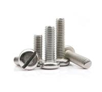 2/5/10/pcs M1.6 M2 M2.5 M3 M4 M5 M6 M8 M10 304 A2-70 Stainless Steel GB67 Slotted Pan Slot Round Head Bolt Screw(6mm,10pcs M6)