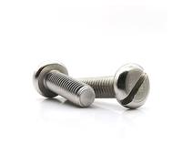 2/5/10/pcs M1.6 M2 M2.5 M3 M4 M5 M6 M8 M10 304 A2-70 Stainless Steel GB67 Slotted Pan Slot Round Head Bolt Screw(60mm,2pcs M10)